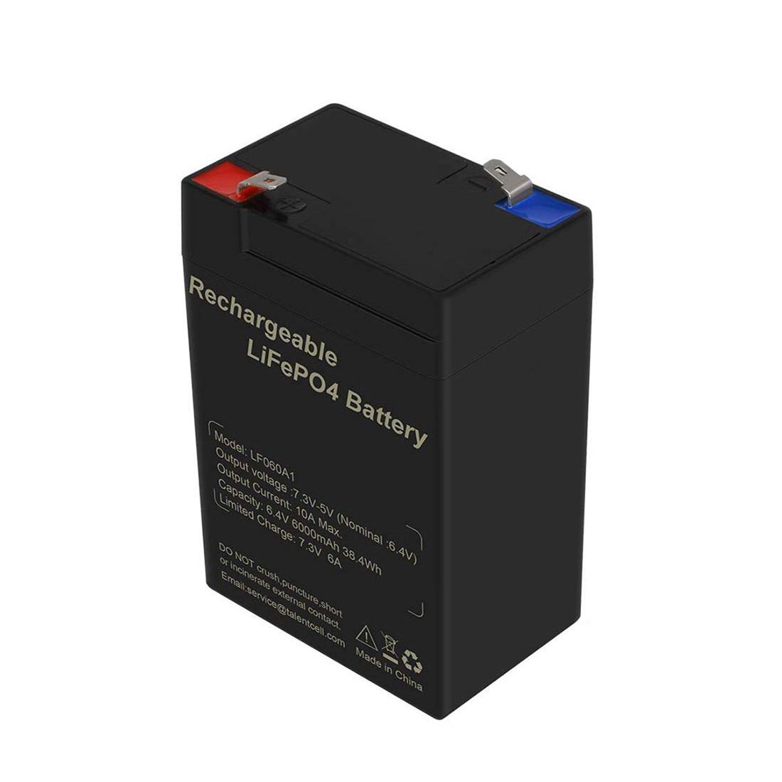 6V 6A Rechargeable LiFePO4 Battery Pack For Toys